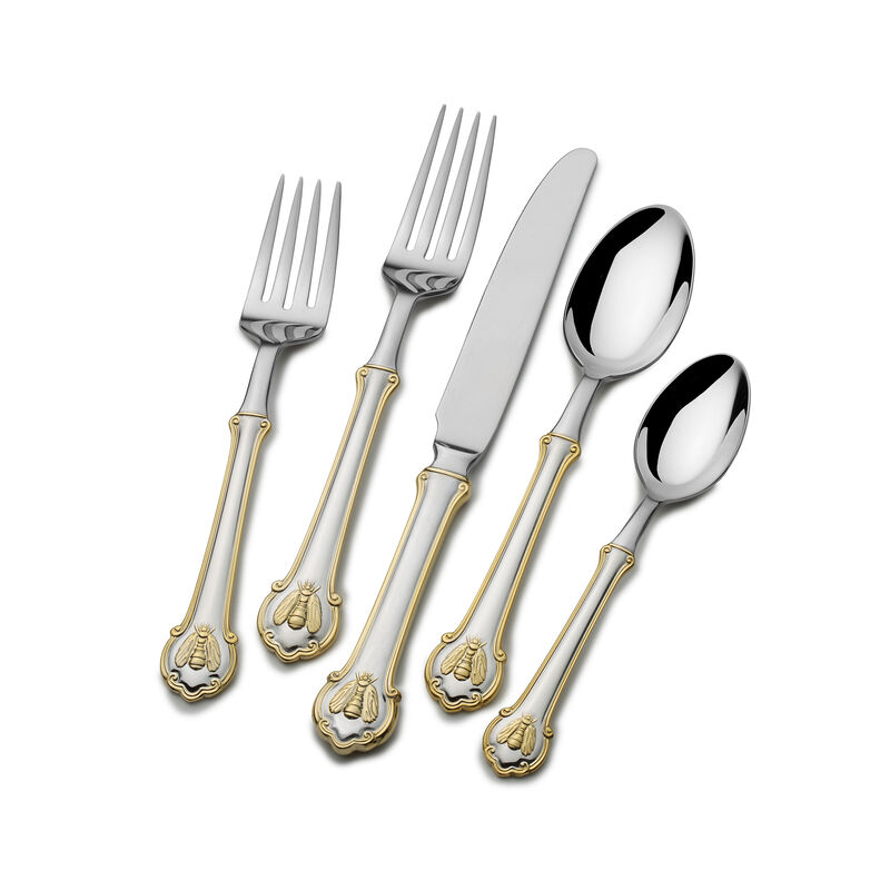 Wallace &quot;Napoleon Bee&quot; Gold-Accented 45-pc. Service for 8 Flatware Set image number 0
