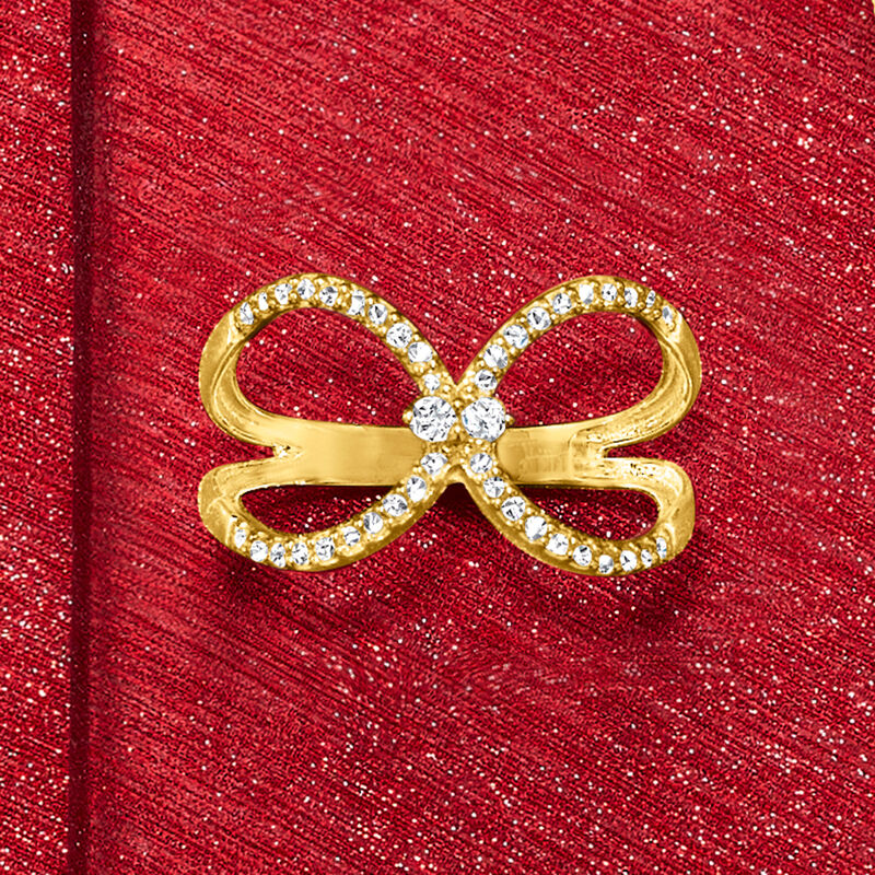 .25 ct. t.w. Diamond Double-Loop Ring in 14kt Yellow Gold image number 3