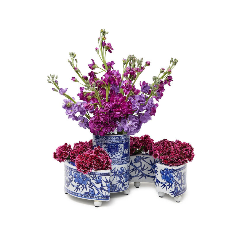Chinoiserie 3-pc. Porcelain Floral Arrangement Set image number 3