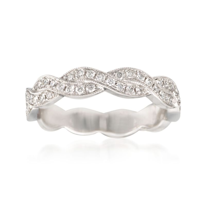 .31 ct. t.w. Diamond Woven Ring in 14kt White Gold image number 0