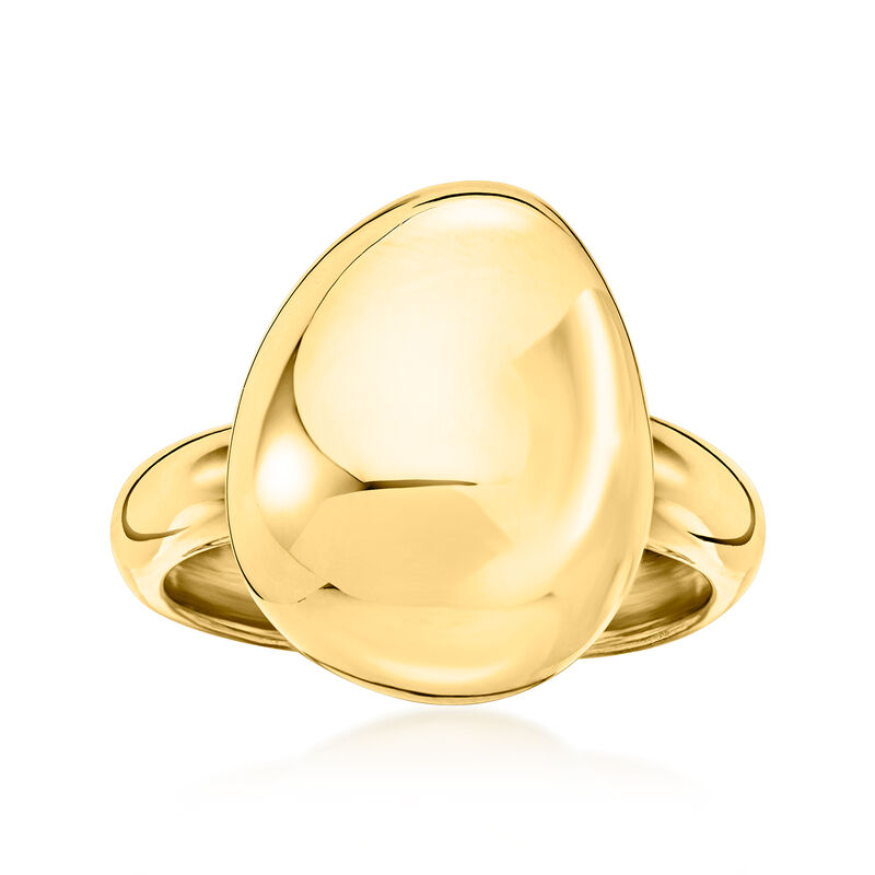 Italian 14kt Yellow Gold Organic-Shaped Ring. Size 9 image number 0