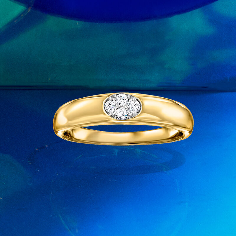 .10 ct. t.w. Diamond Cluster Ring in 18kt Yellow Gold image number 3