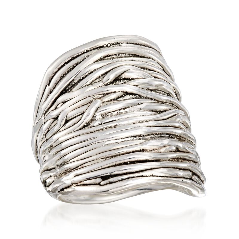 Sterling Silver Multi-Row Wrap Ring image number 3