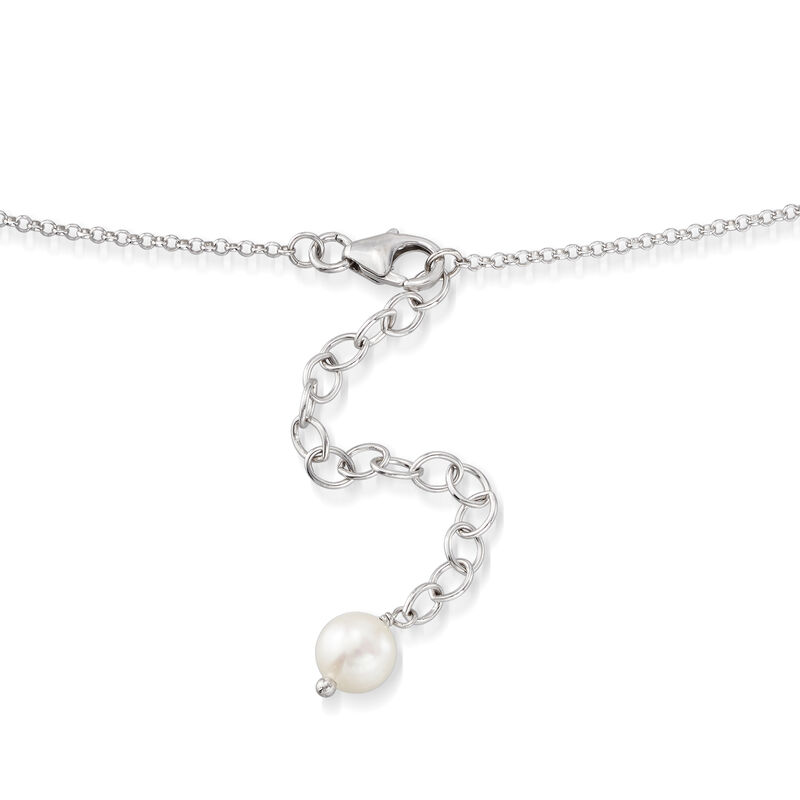 4-8mm Cultured Pearl Necklace in Sterling Silver image number 2