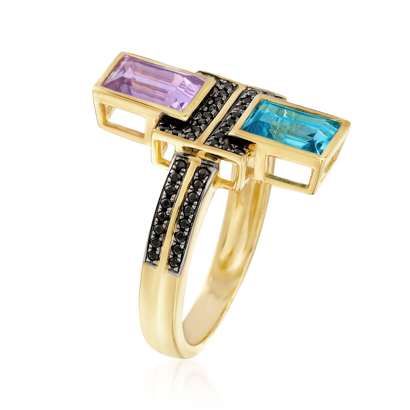 1.80 ct. t.w. Multi-Stone Ring in 18kt Gold Over Sterling image number 2