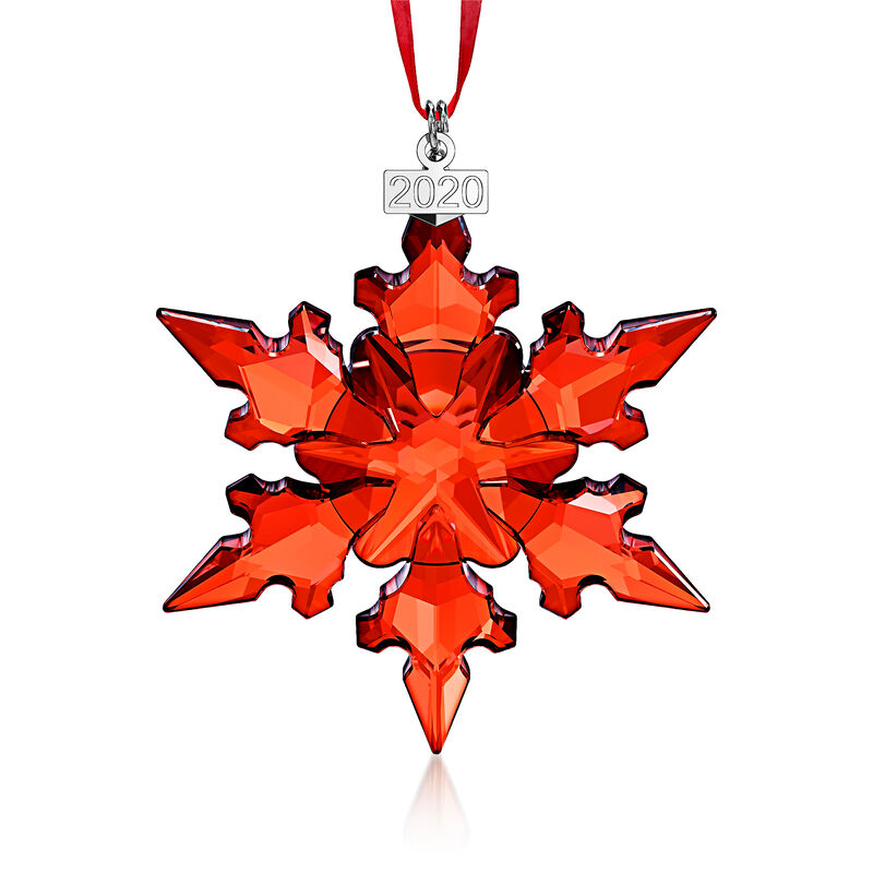 Swarovski 2020 Annual Red Crystal Snowflake Ornament image number 0