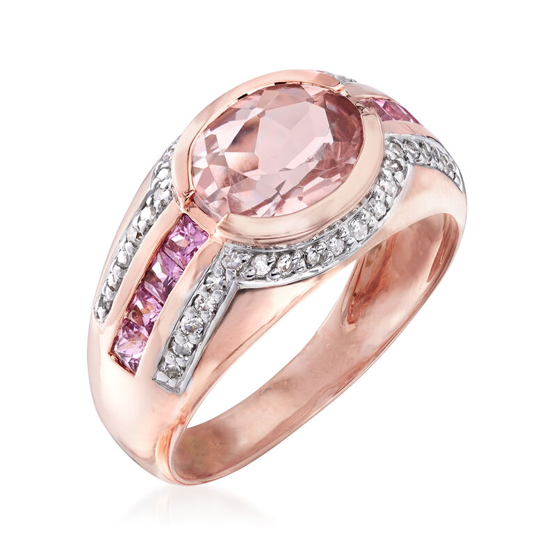 2.60 ct. t.w. Multi-Gemstone Ring in 14kt Rose Gold image number 2