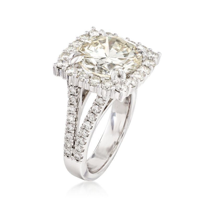 Majestic Collection 8.46 ct. t.w. Diamond Halo Ring in 18kt White Gold image number 2