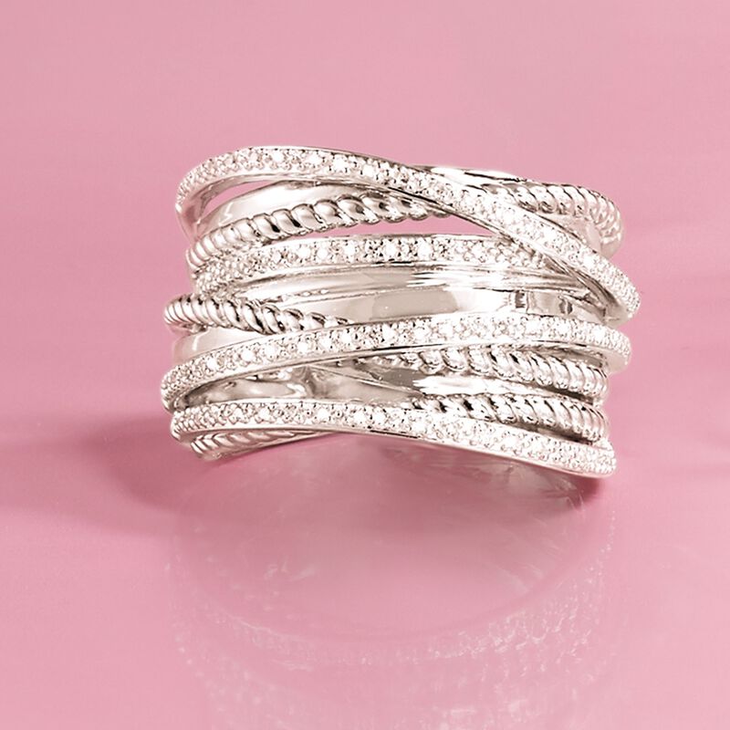 .25 ct. t.w. Diamond Highway Ring in Sterling Silver image number 2