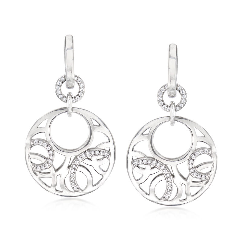 Belle Etoile &quot;Celestia&quot; .44 ct. t.w. CZ Drop Earrings in Sterling Silver image number 0