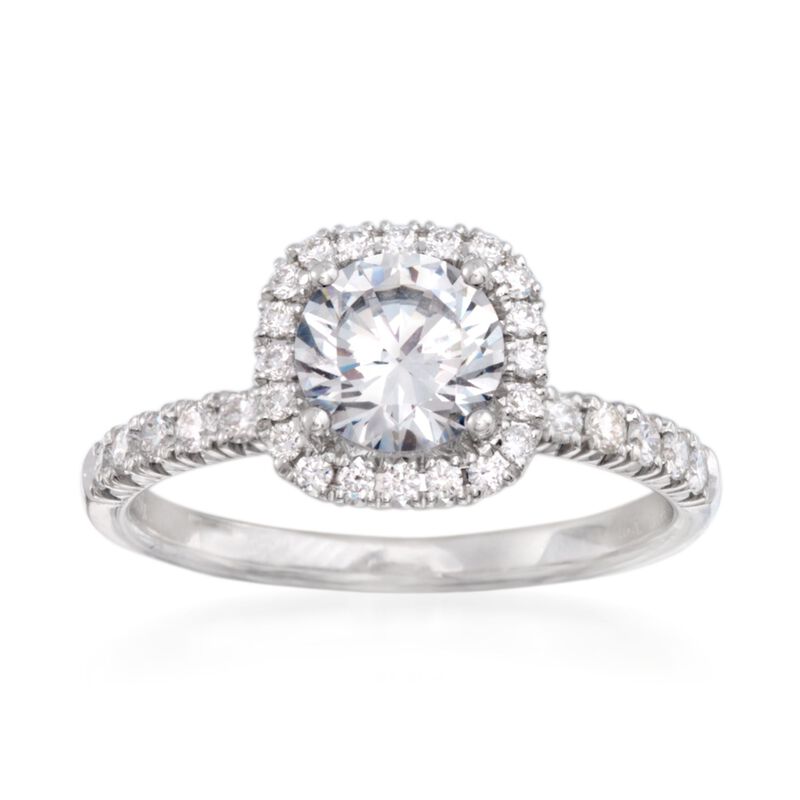 Simon G. .41 ct. t.w. Diamond Engagement Ring Setting in 18kt White Gold image number 0