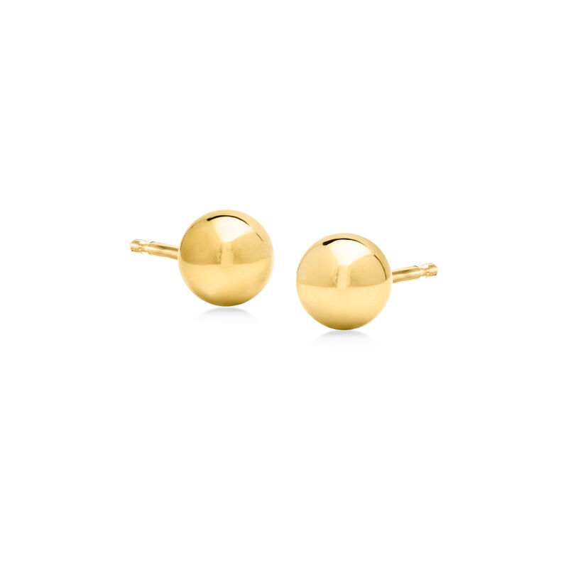 14kt Yellow Gold Jewelry Set: Three Pairs of 4-8mm Ball Stud Earrings  image number 3