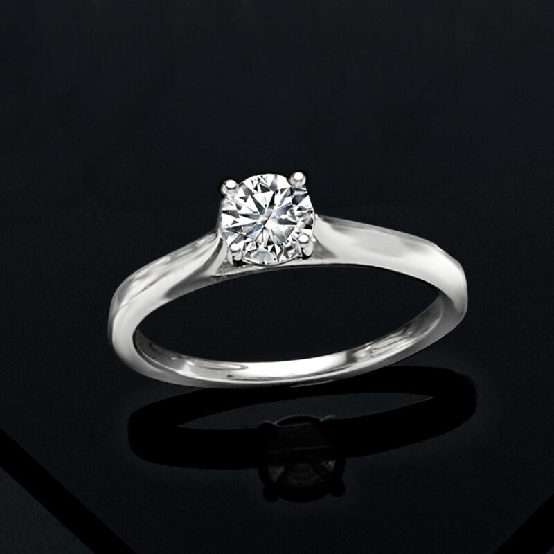 .50 Carat Lab-Grown Diamond Solitaire Ring in Sterling Silver image number 4