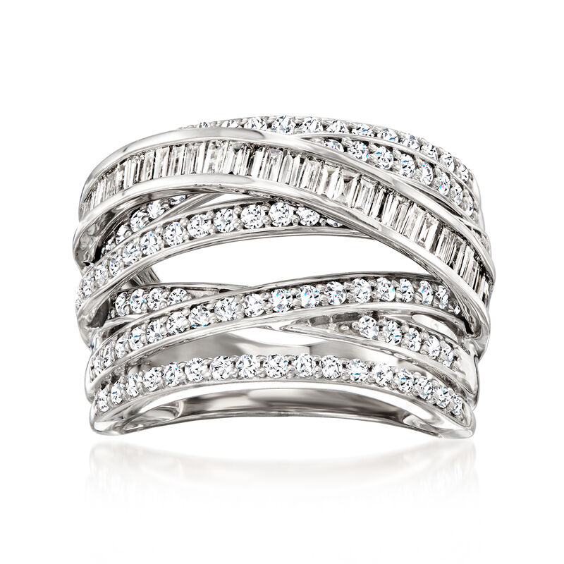 1.50 ct. t.w. Lab-Grown Diamond Highway Ring in Sterling Silver image number 0