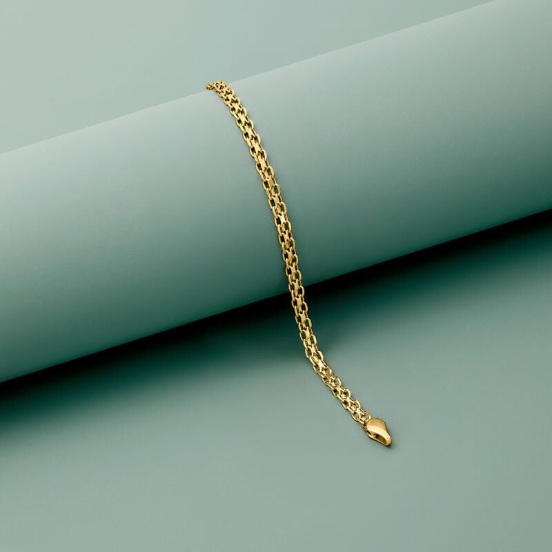 Italian 14kt Yellow Gold Bismark-Link Bracelet image number 1