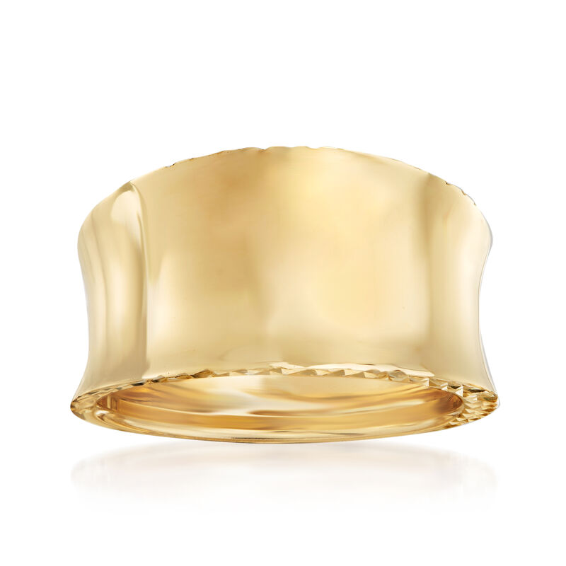 Italian 14kt Yellow Gold Concave Ring image number 0