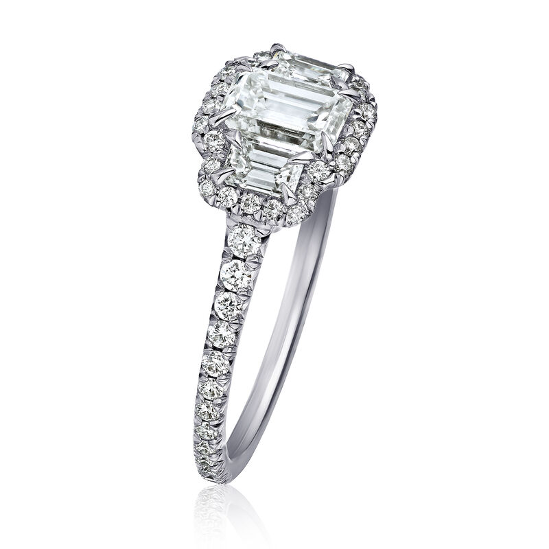 1.37 ct. t.w. Diamond Three-Stone Ring in Platinum image number 1