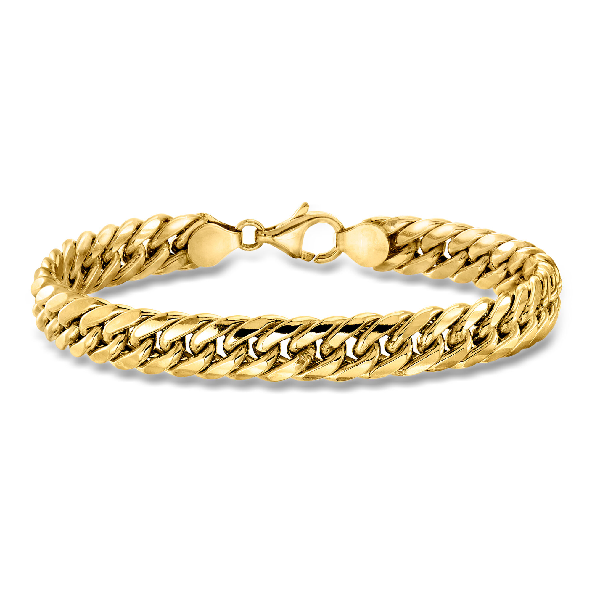 Italian 18kt Yellow Gold Cuban-Link Bracelet. 7