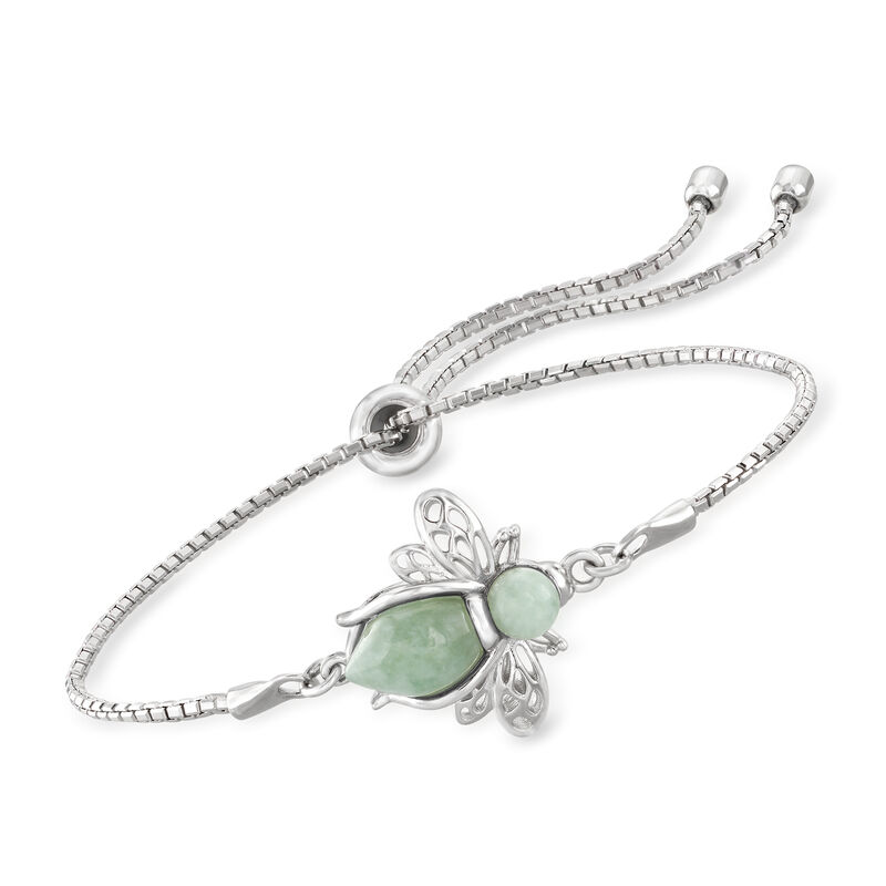 Jade Bumblebee Bolo Bracelet in Sterling Silver image number 0