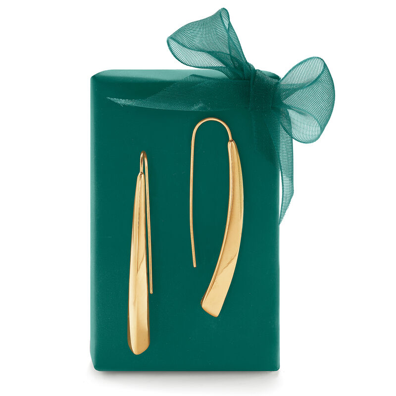Italian 18kt Yellow Gold Elongated Drop Earrings image number 4
