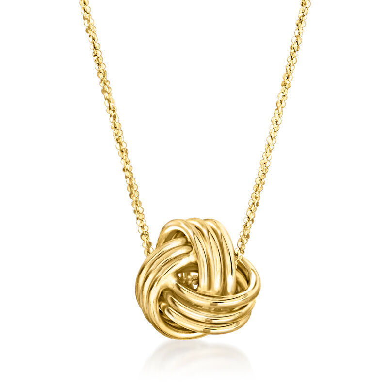 Italian 10kt Yellow Gold Love Knot Necklace image number 0