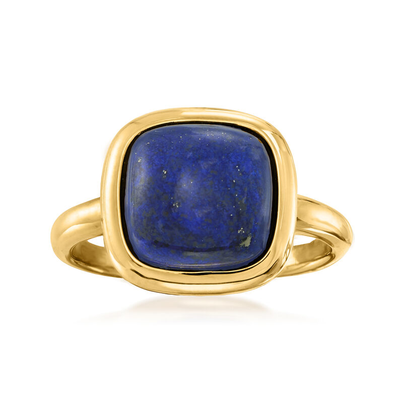 Square Lapis Ring in 18kt Gold Over Sterling. Size 10 image number 0