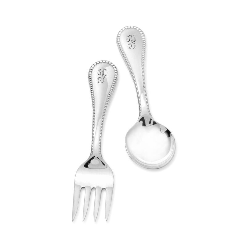 Reed & Barton "Classic Bead" Sterling Silver Baby Flatware  image number 1