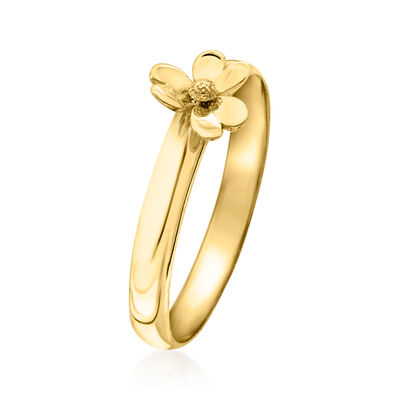 Italian 14kt Yellow Gold Flower Ring