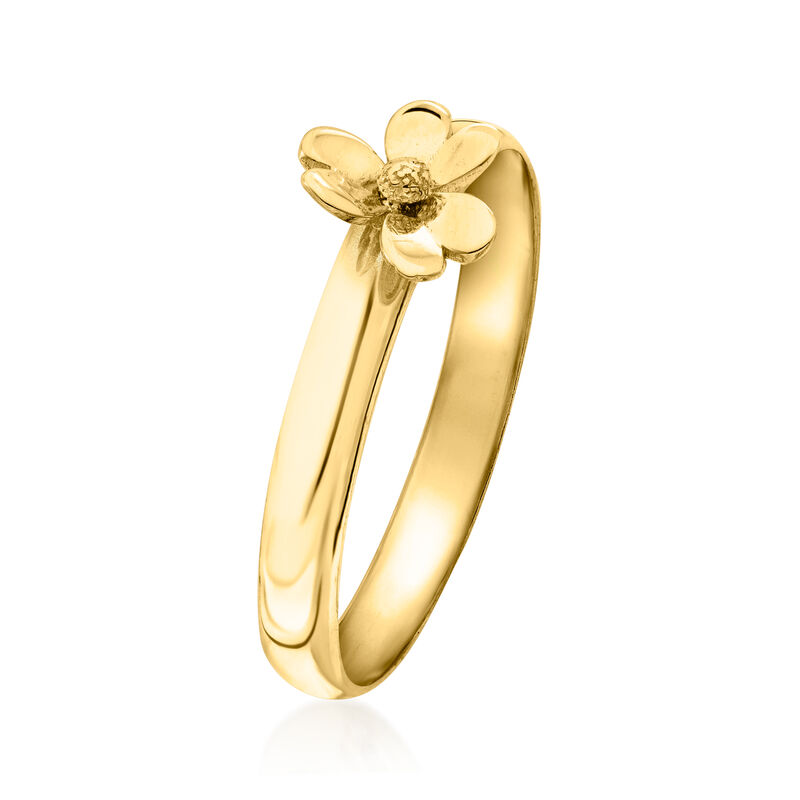Italian 14kt Yellow Gold Flower Ring image number 1