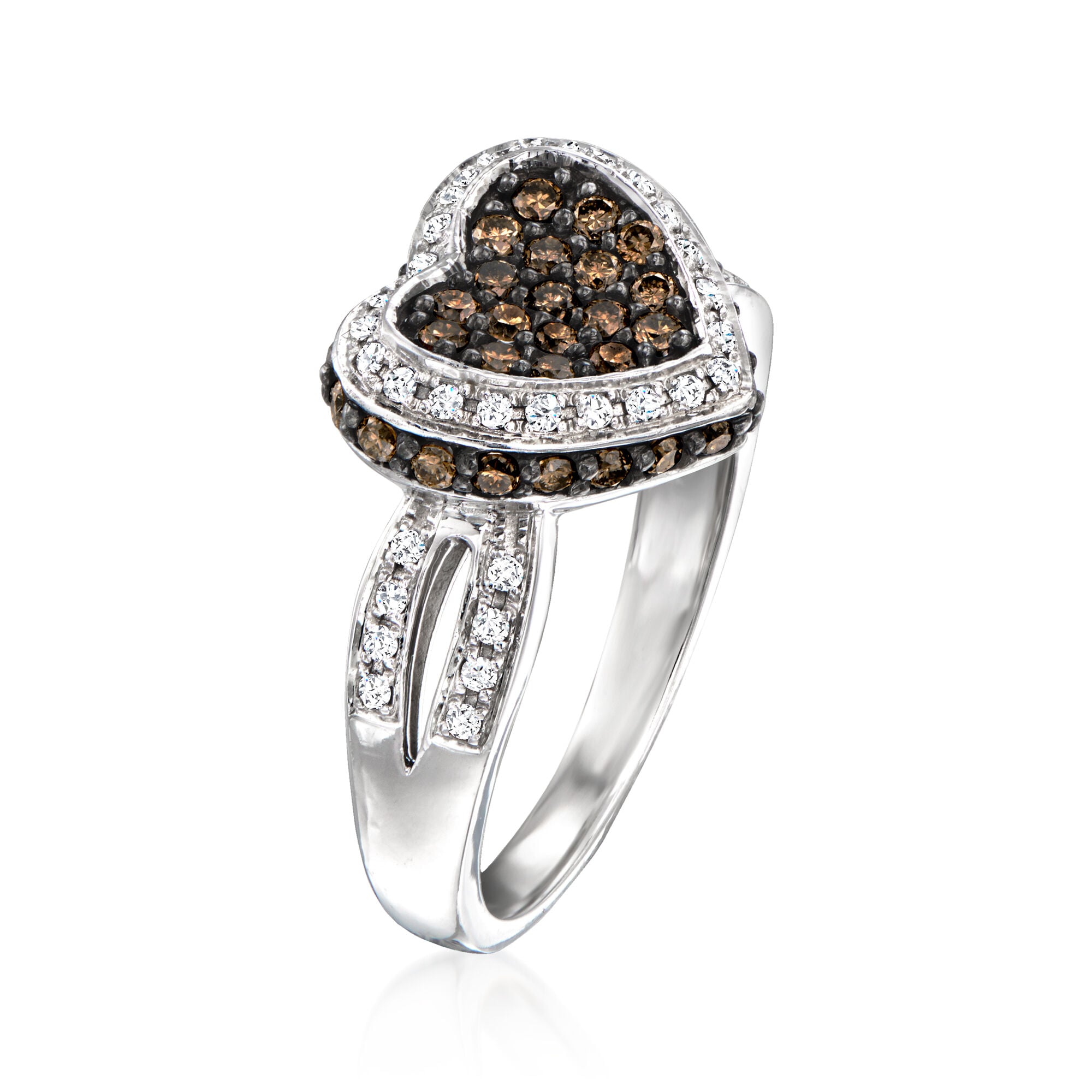 Le Vian .54 ct. t.w. Chocolate Diamond Heart Ring with .18 ct