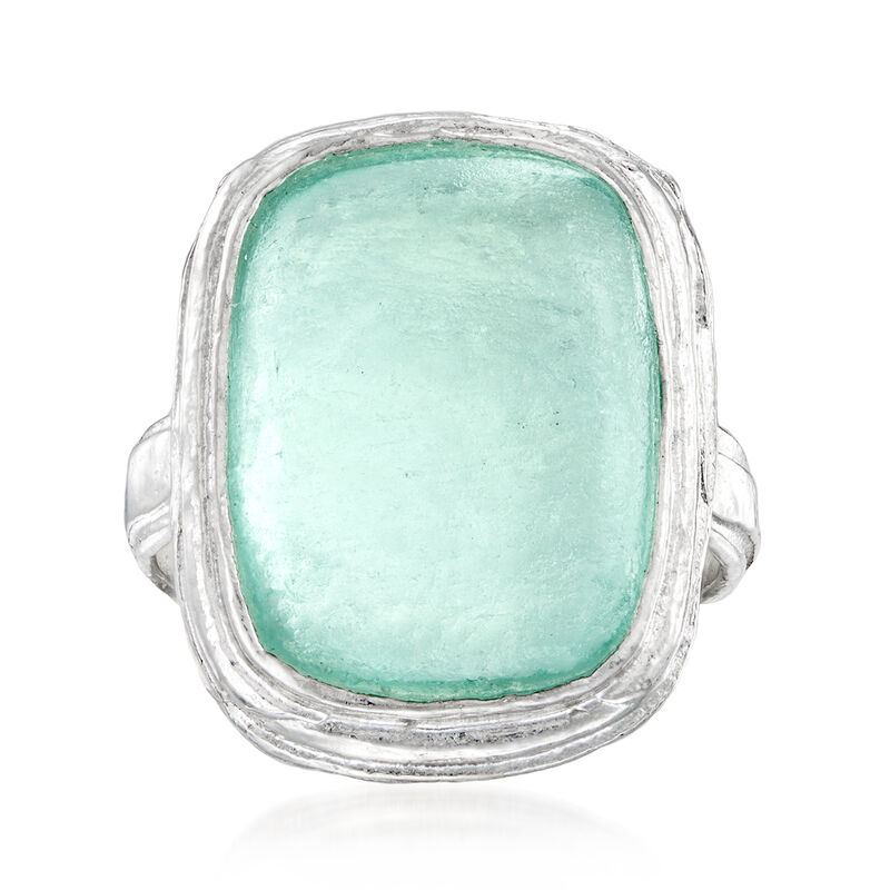 Roman Glass Ring in Sterling Silver image number 0