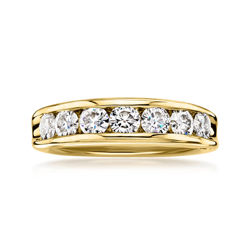 C. 1990 Vintage 1.00 ct. t.w. Diamond Seven-Stone Ring in 14kt Yellow Gold. Size 5 image number 0