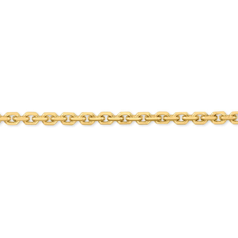 1.1mm 10kt Yellow Gold Adjustable Cable-Chain Necklace  image number 3