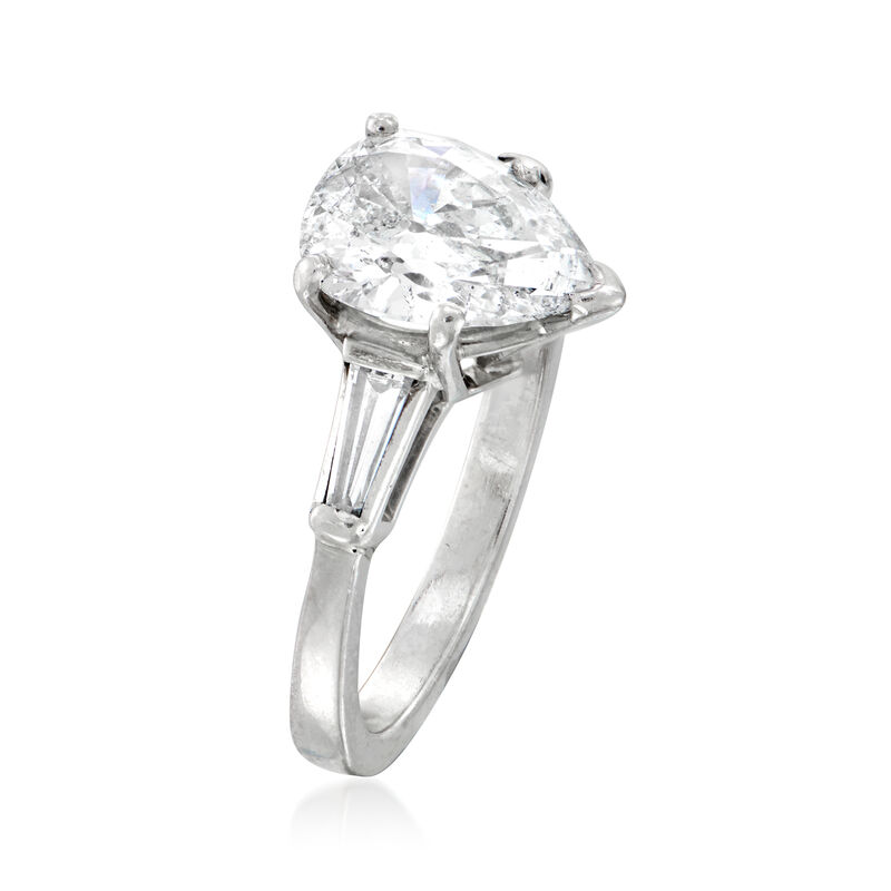 C. 1990 Vintage 1.90 ct. t.w. Diamond Ring in Platinum image number 2