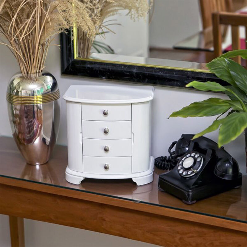 Mele & Co. &quot;Kaitlyn&quot; White-Finish Musical Jewelry Box image number 3