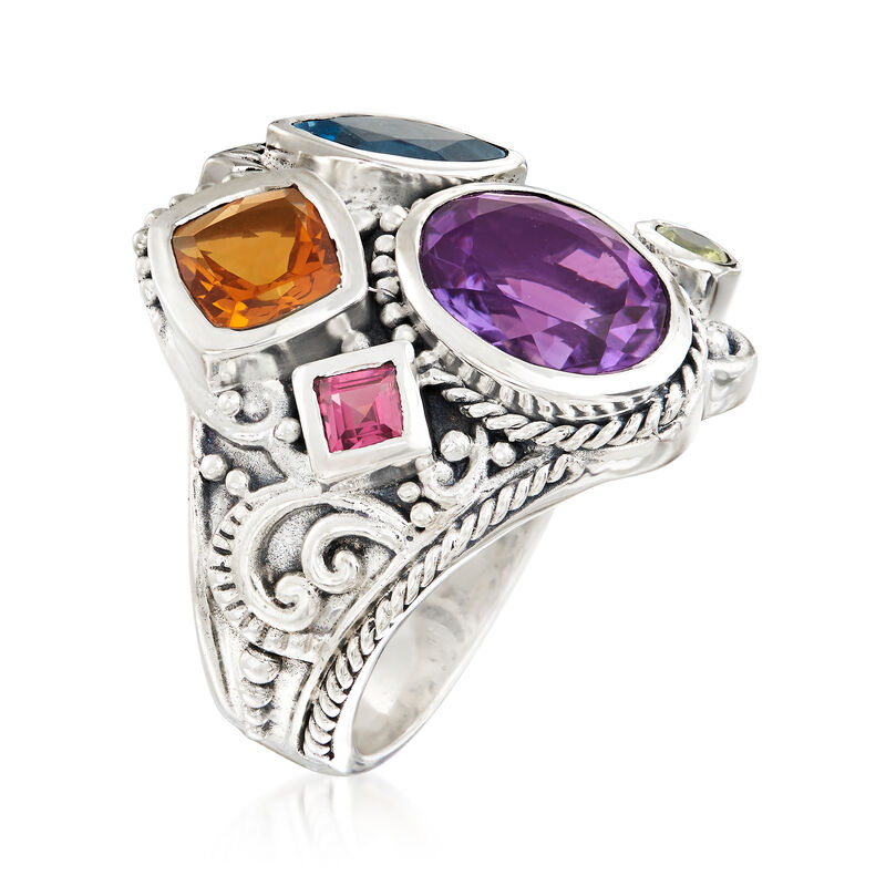 4.20 ct. t.w. Multi-Stone Ring in Sterling Silver image number 2