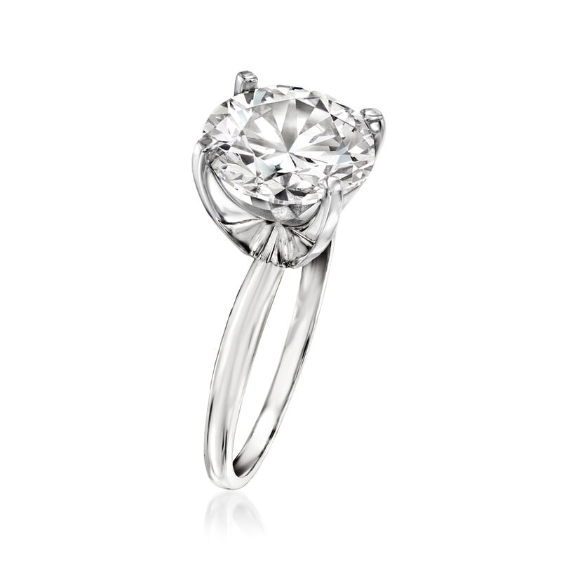 5.00 Carat Lab-Grown Diamond Solitaire Ring in Platinum image number 2