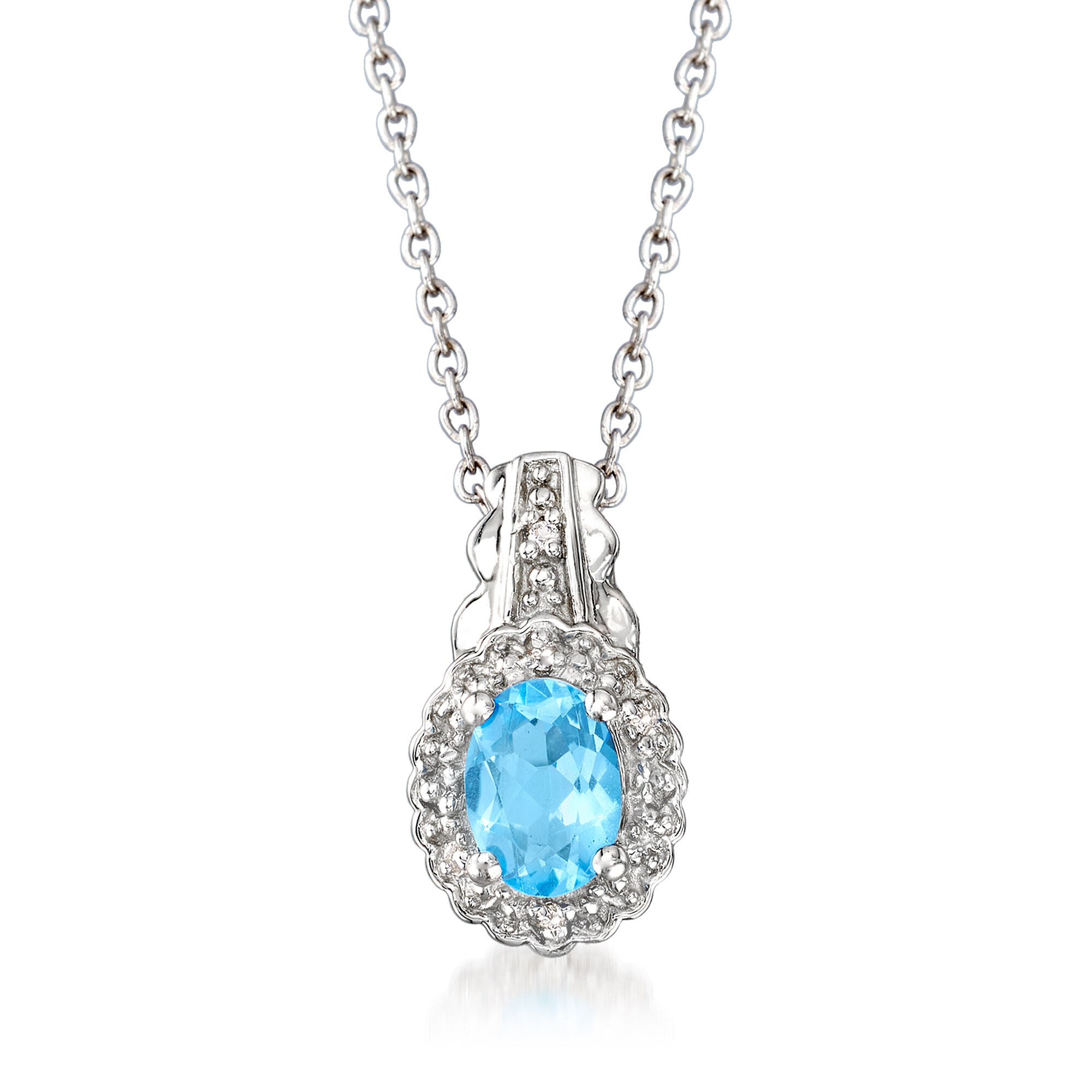 ・:*+Bellepage:+ 2.78 ct. t.w. Swiss Blue and White Topaz Jewelry Set