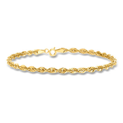 3.2mm 14kt Yellow Gold Rope-Chain Bracelet