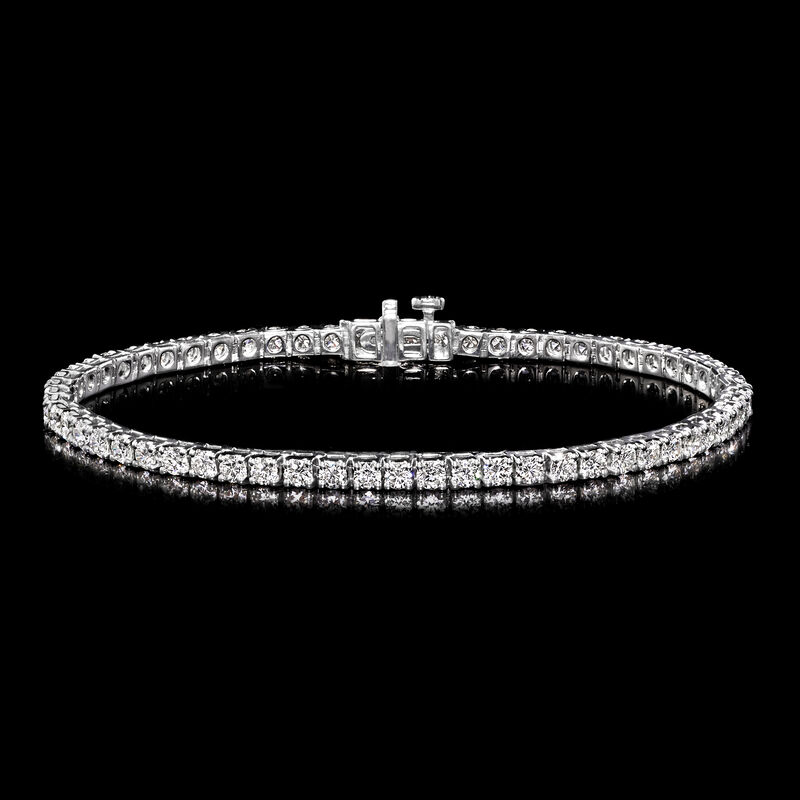 4.00 ct. t.w. Lab-Grown Diamond Tennis Bracelet in Sterling Silver image number 2