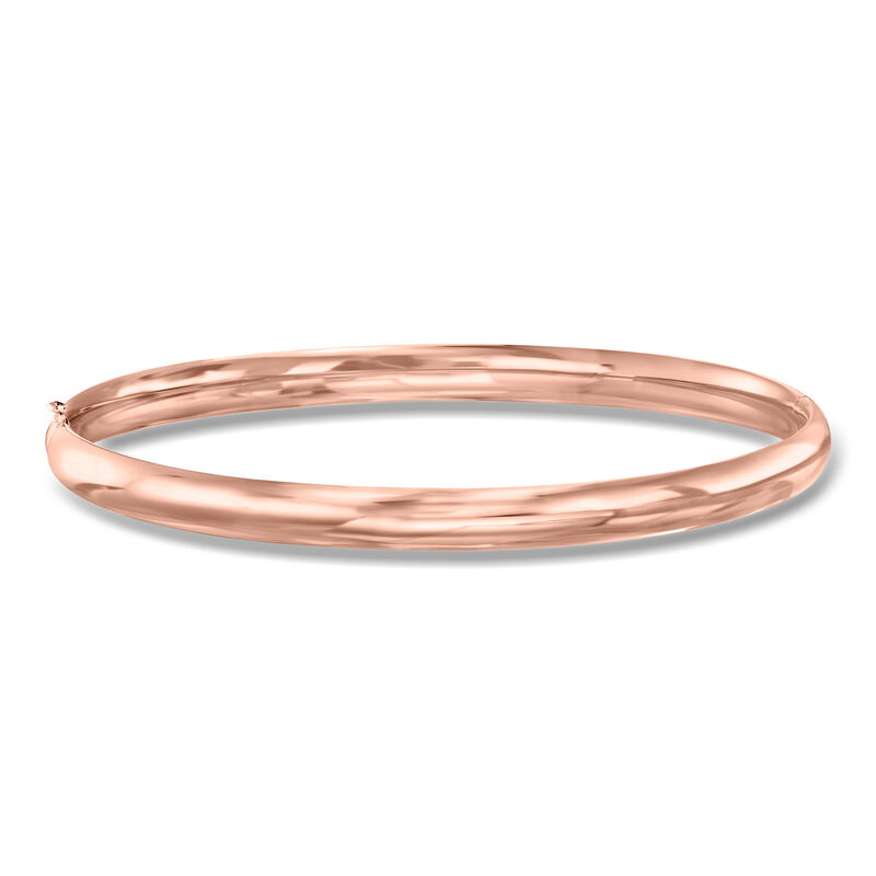 5mm 14kt Rose Gold Polished Bangle Bracelet. 7" image number 0
