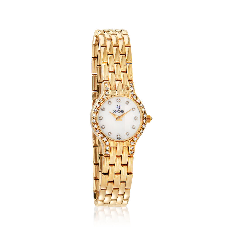 C. 1990 Vintage Concord Women's 20mm .50 ct. t.w. Diamond Watch in 14kt Yellow Gold image number 0