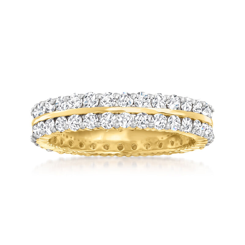 2.00 ct. t.w. Diamond Two-Row Eternity Band in 14kt Yellow Gold image number 0