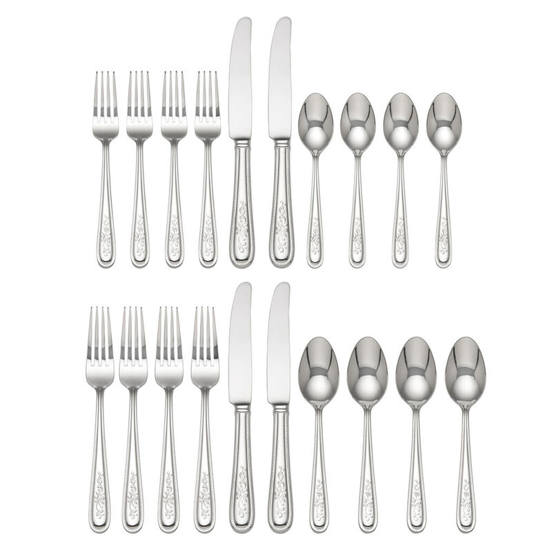 Lenox &quot;Opal Innocence&quot; 20-pc. Stainless Steel Flatware Set image number 1