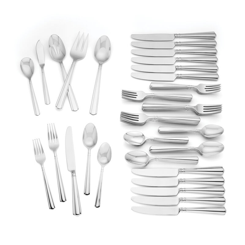 Lenox &quot;Amber Hill&quot; 65-pc. Service for 12 18/10 Stainless Steel Flatware Set image number 1