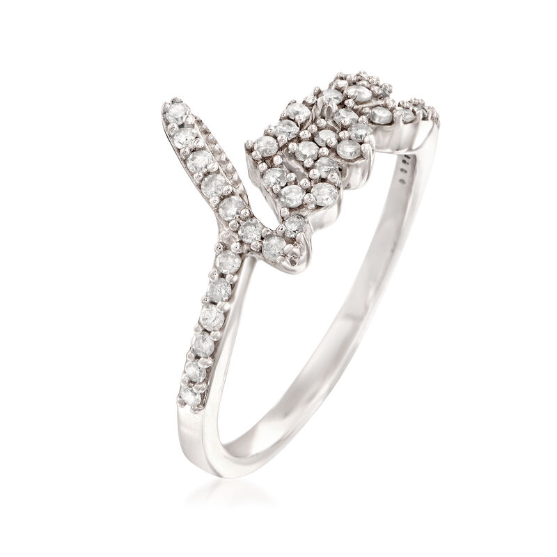.40 ct. t.w. Diamond &quot;Love&quot; Ring in Sterling Silver image number 2