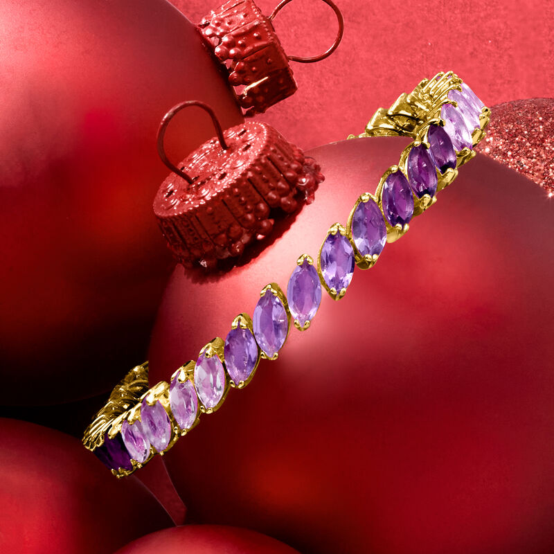 17.00 ct. t.w. Ombre Amethyst Tennis Bracelet in 18kt Gold Over Sterling image number 3