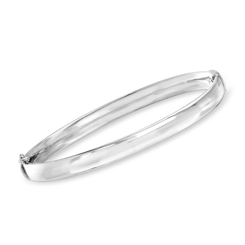 6mm Sterling Silver Bangle Bracelet image number 0