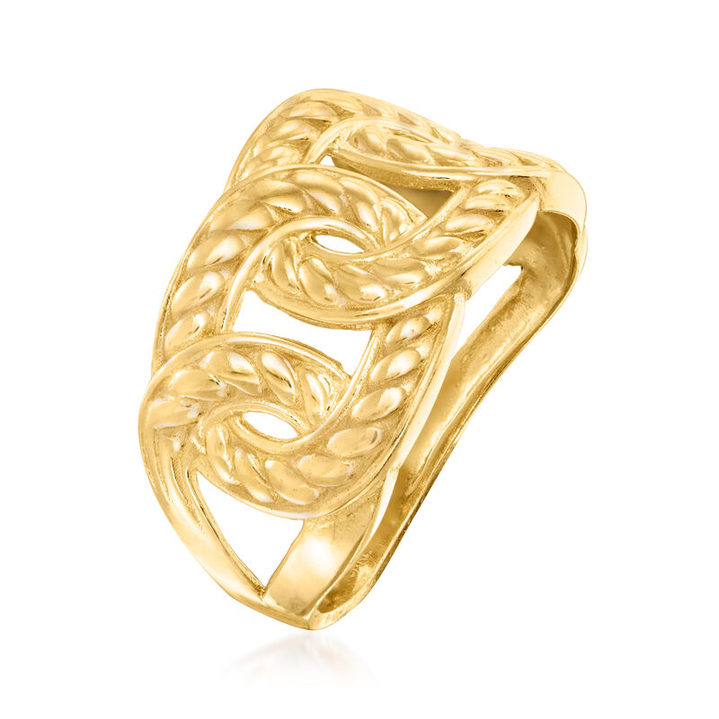 18kt Gold Over Sterling Link Ring image number 2