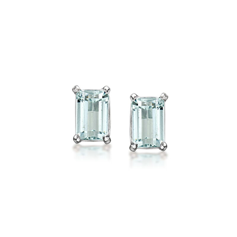 C. 1990 Vintage 1.80 ct. t.w. Aquamarine Earrings in 10kt White Gold  image number 0